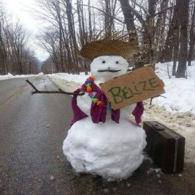 Snow man  hitch-hiking  to Belize – Best Places In The World To Retire – International Living